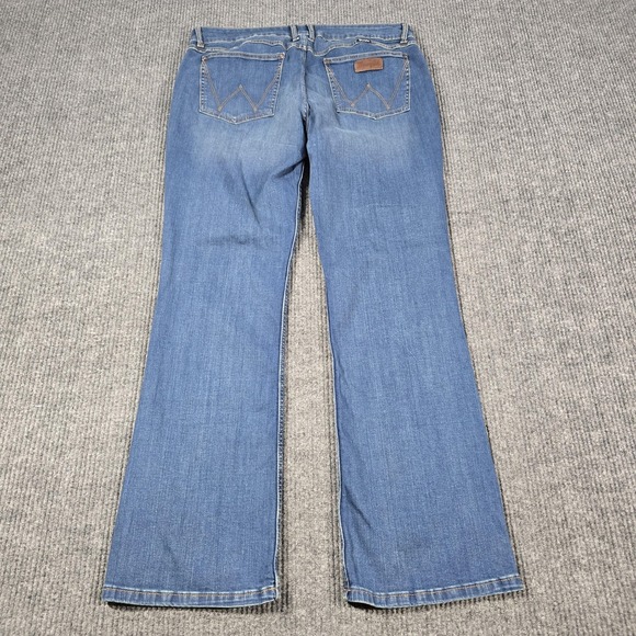 Wrangler Retro Mae Jeans Women 19x34 Blue Boot Cut Stretch Mid Rise Cowboy 38x32 - Picture 2 of 13